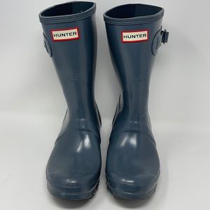 Hunter Original Short Gloss Gray Blue 8